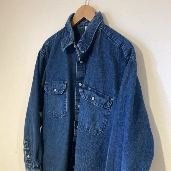 RED KAP Men’s Size XL Denim Button Down - Picture 4 of 6